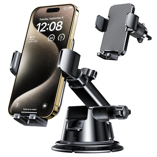 Soporte para teléfono de coche Qifutan montado en el salpicadero para iPhone y Android
