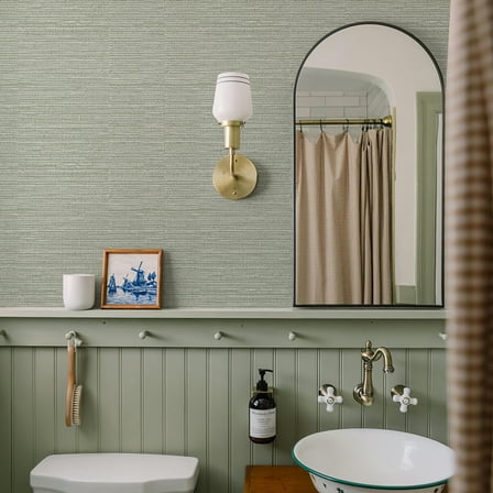 JiffDiff Grasscloth Wallpaper Peel and Stick Cream Grassweave Peel & Stick Textured Wallpaper Self Adhesive Contact Paper 17.3"x472"