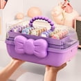 thumbnail image 4 of Girls Hair Accessories Storage Organizer - Multifunctional Jewelry Box for Hair Ties Clips Headbands, Portable Cute Organizer, Perfect Gift for Young, 4 of 7