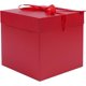 thumbnail image 1 of Caja de regalo con tapas, cinta y relleno de papel, para cumpleaños, Navidad, día de San Valentín, embalaje de regalo, plegable, 1 paquete, rojo, 1 of 4
