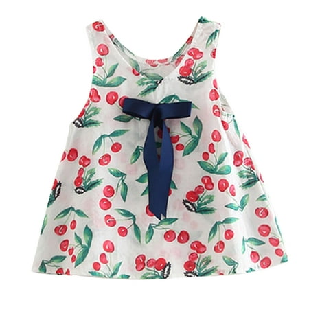 

Toddler Girls Casual Clothes Summer Sleeveless Floral Princess Dress Casual Beach Dresses Outfits
