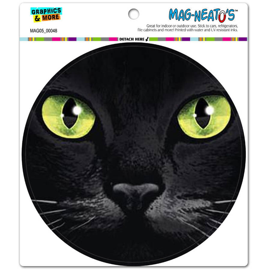 Halloween Black Cat Magnet 2"x3" Refrigerator Locker Advertisement Retro 