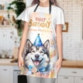 thumbnail image 3 of Watercolor Alaskan Malamute Happy Birthday Celebration Balloons Gift Party Apron Alaska Mal Dog Lovers Gifts for Cooking Grilling Baking Painting Gardening - 00028, 3 of 5
