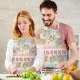 thumbnail image 3 of Pioneer Flower Floral Print Pattern Apron for Women and Men, Cotton Linen Waterproof with Pockets, Adjustable, 33x27 Inch for Kitchen, Gardening, BBQ, Salon, 3 of 6