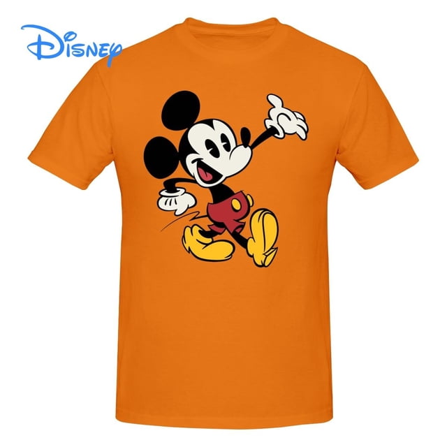 Disney Mickey Mouse Cartoon Creative T shirt Harajuku Short Sleeve T-shirt 100% Cotton Graphics Tshirt Brands Tee Top4XL Gao Jinjia LED
