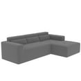 thumbnail image 6 of 109'' Modern Modular Sectional Sofa, Teddy Fabric L Shaped Couch, 3 Seat Corner Sofa Couch, Modern Upholstered Couch with Chaise & Pillows for Living Room Apartment, No Assembly Required (Grey), 6 of 11