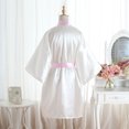 thumbnail image 5 of Maplenight Women's Satin Robes Silk Kimono Bathrobe 3/4 Sleeve Bridal Bridesmaids Robes Soft Silk Sleepwear, 5 of 6