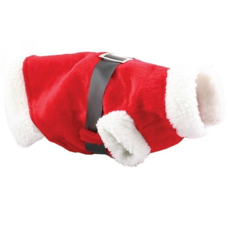 Small Cute Puppy Dog Cat Santa Suit Xmas Christmas Outfut Costume Pet Gift