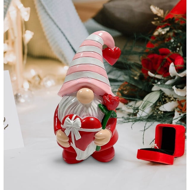 Adornos Gnomos | Decoración de manualidades para el hogar caprichosa | Decoración de escritorio hecha a mano para oficina o salón | Regalo ideal para las fiestas | Paquete Individual | Diseño duradero