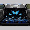 thumbnail image 6 of Uourmeti Blue Butterfly Flower Print Car Seat Cover 3 PCS Car Seat Protector Cushion Breathable Full Set Suitable for Cars most Cars, 6 of 10