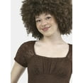 thumbnail image 4 of No Boundaries Lace Square Neck Top, Women's, 4 of 5