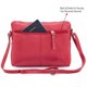 thumbnail image 4 of Bolso bandolera Wise Owl Accessories Small de cuero rojo, 4 of 6