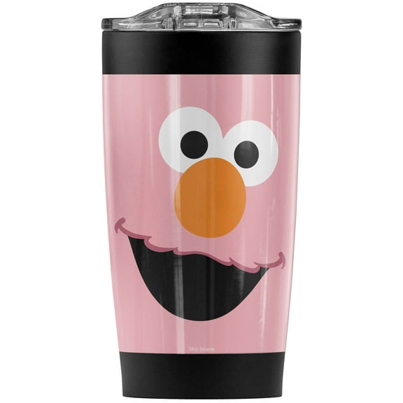 Sesame Street/Pink Elmo Head Stainless Steel Tumbler 20 oz Coffee Travel Mug/Cup, Vacuum Insulated & Double Wall with Leakproof Sliding Lid | Great for Hot Drinks and Cold Beverages