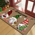 thumbnail image 2 of 1pc Polyester Christmas Gnome Welcome Doormat - Cute Gnome House Pattern, Non-Slip & Washable, Perfect for Home & Christmas Decoration or Gift, 2 of 13