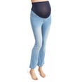thumbnail image 4 of Times Two Maternity Overbelly Straight Leg Five Pocket Jeans 2-pack, 4 of 5