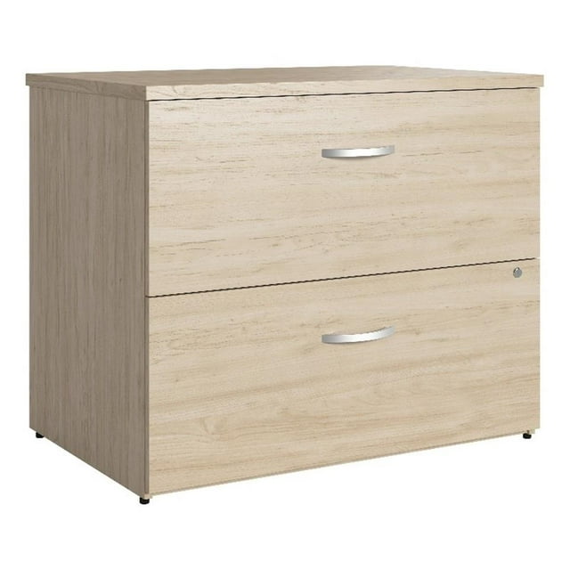 Pemberly Row 2 Drawer Lateral File Cabinet in Natural Elm - Engineered Wood