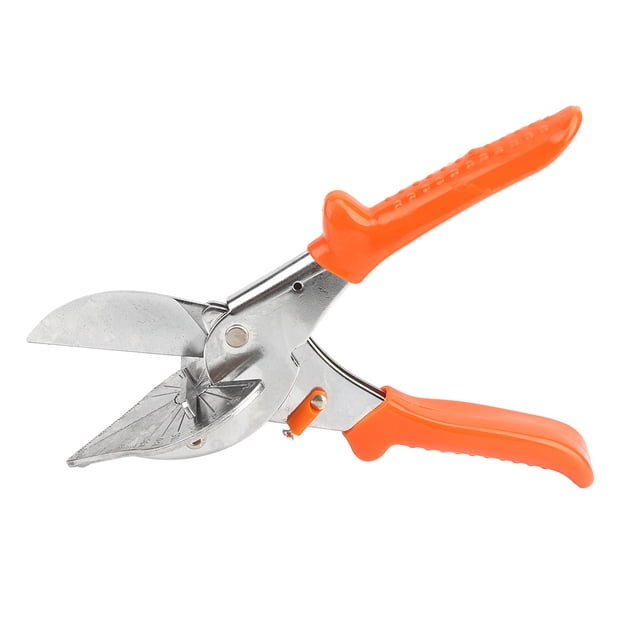 M Buder Tijeras de Ángulo 45-135 Grados Cortador de Tubos de PVC de Acero 45# Portátil Cizalla Multifuncional de Borde Fino para Madera y Plástico Herramienta de Corte Naranja (22 cm / 8.66 inches)