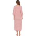 thumbnail image 6 of Kkkded Women Striped Pajamas Clothes Pjs with Pocket U-Collar Sleepwear Night-Robe Cardigan Large Size Loungewear S-XXL, 6 of 7