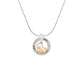 thumbnail image 2 of Delight Jewelry Two-tone Scottie Dog Silhouette Heart Joy Ring Charm Necklace, 18", 2 of 4