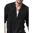thumbnail image 5 of Gvmfive Mens Casual Long Sleeve Stand Collar Button Up Shirts, 5 of 6