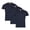 Classic Navy, variant on Mens 3-Pack Cotton Short Sleeve Crewneck T-Shirt, Black, Large