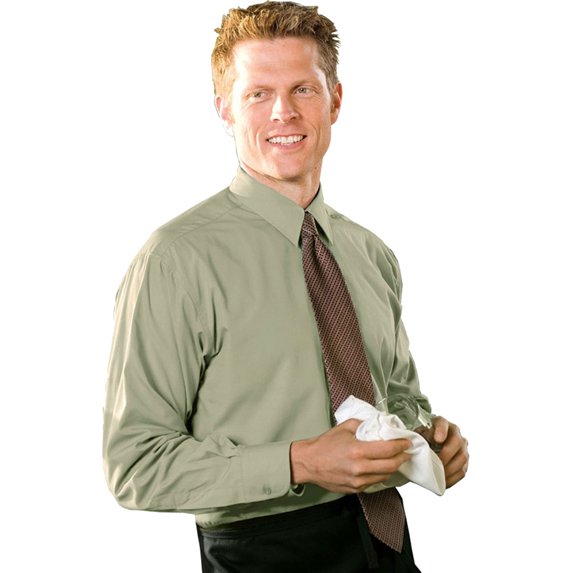 Ed Garments Men's Big And Tall Covered Placket Cafe Shirt, WILLOW GREEN, XXXXXX-Large Tall