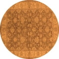 thumbnail image 1 of Ahgly Company Indoor Round Oriental Orange Traditional Area Rugs, 7' Round, 1 of 4