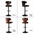thumbnail image 6 of Daluvenix Set of 2 Wooden Swivel Bar Stool with Backrest, Counter Height Bar Chair for Kitchen & Dining Area, Black, 6 of 7