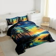 thumbnail image 3 of Manfei Watercolor Sky Queen Comforter Set,Starry Night Bedding Sets,Modern Aesthetic Art Bedding Comforter Set For Kids,Luxury Bedroom Decor Reversible,3-Piece, 3 of 8
