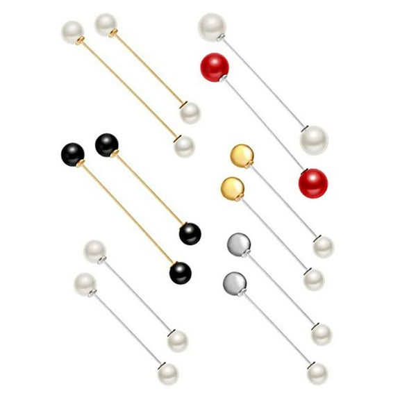 CIYISON 12Pcs/set Brooch Pin Set Women's Small Brooch Pearl Lapel Pins Sweater Shirt Fixed Clothes Decoration Accessories Gift