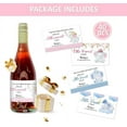thumbnail image 3 of PH 40pcs 4 Styles Elephant Wine Bottle Labels Mini Champagne Labels Pink/Blue Wine Bottle Labels Adhesive Wine Labels Bottle Label Sticker for Shower Birthday Party Favor Gift Colorful, 3 of 7