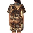 thumbnail image 3 of Lsque Western Skeleton Cowboy Horse Women's Short-Sleeved Pajama Set - 2 Piece Soft and Lightweight Sleepwear Set-X-Large, 3 of 9