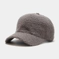 thumbnail image 2 of Gyujnb Lamb Baseball Cap for Warm Winter Visor Hat with Soft Fleece and Adjustable Strap for Daily Outdoor Casual Wear, 2 of 4
