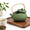 Green Hobnail Pattern-900ML, variant on 40.6oz Black Cast Iron Tea Pot Kettleese Style Tetsubin