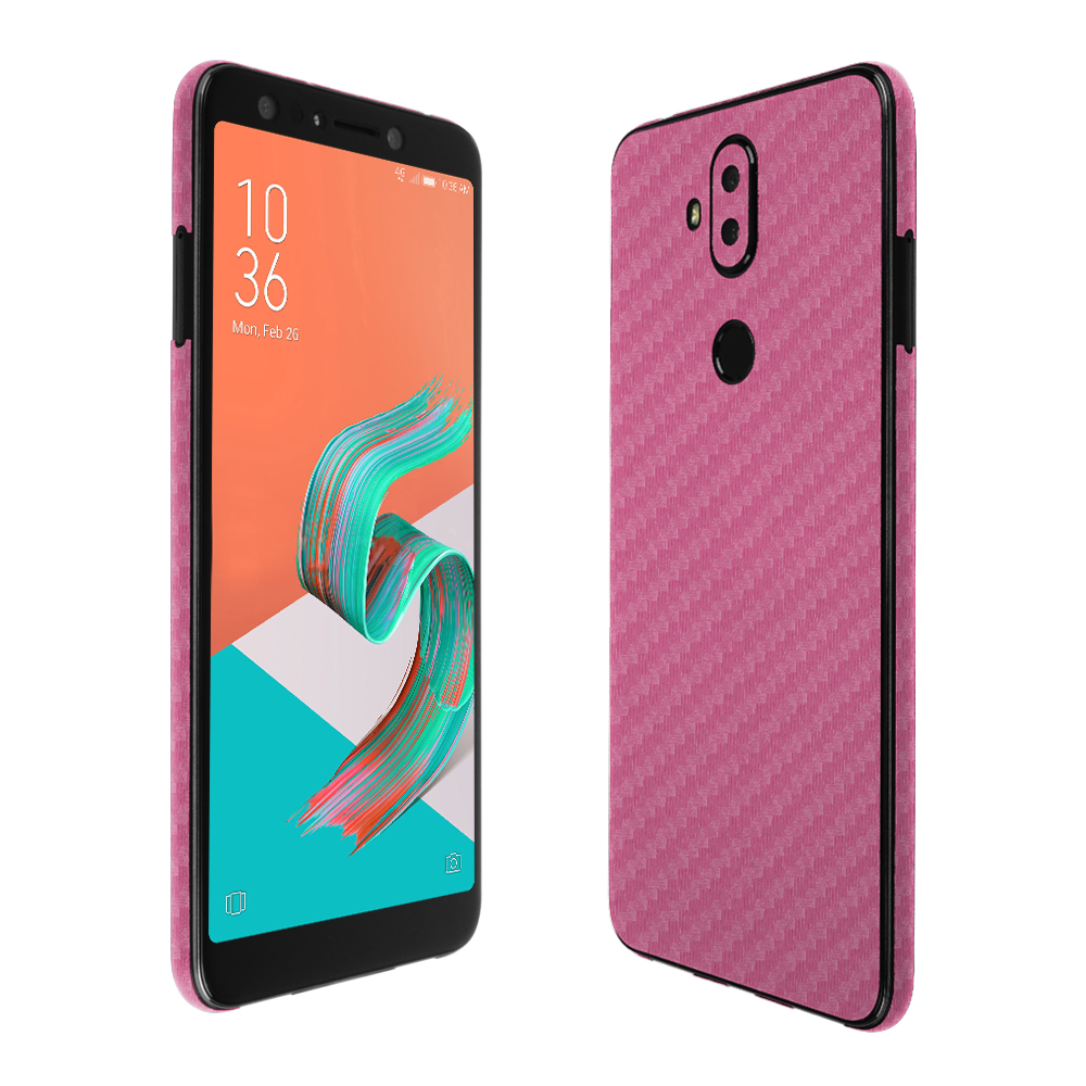 Skinomi TechSkin Pink Carbon Fiber & Screen Protector for Asus Zenfone 5Q Skinomi TechSkin Pink Carbon Fiber & Screen Protector for Asus Zenfone 5Q