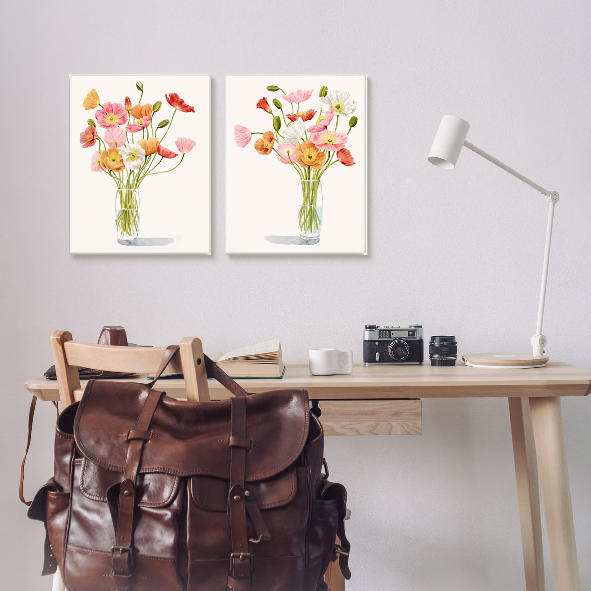Stupell Industries Dazzling Flower Blossoms Soft Pink Glass Bouquets,13 x 19, Design by Grace Popp