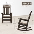 thumbnail image 3 of Carolayne Outdoor Rocking Chair and Table Set, Heavy Duty Weather Resistant Patio Rocker for Adult, Brown, 3 of 6