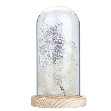 

LED Gypsophila Glass Dome Decor Night Lamp Best Wishes Gifts for Lover (Purple)
