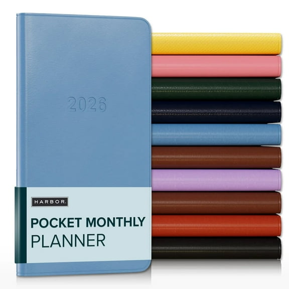 Harbor Pocket Monthly Planner 2026 - Cambridge Reef Blue - 6x3.25"
