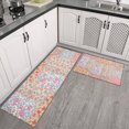 thumbnail image 2 of Pioneer Flower Floral Print Pattern Kitchen Rugs Sets Of 2,Anti Fatigue Kitchen Mat Rugs Non Slip Washable,Decorative Kitchen Floor Mats for Kitchen,Sink,Laundry,17"x30"+17"x47", 2 of 7