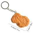 thumbnail image 2 of Realistic Fried Chicken Keychain, Funny Food-Shaped Novelty Bag Charm for Keys, Backpacks, and Gifts, 2 of 3