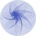 thumbnail image 1 of Ahgly Company Machine Washable Indoor Round Transitional Lavender Blue Area Rugs, 4' Round, 1 of 7