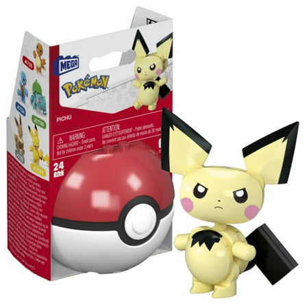 MEGA Pokemon Pichu Building Toy Kits with Action Figure (24 Pieces) for Kids