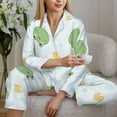 thumbnail image 6 of Lsque Kawaii Frogs Pattern Long Sleeve Pajama Set for Women - Soft 2-Piece Sleepwear and Loungewear Set with Pockets, Comfy Nightwear-Large, 6 of 7