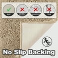 thumbnail image 4 of Yujoon Super Soft Chenille Bathroom Rug Non-Slip Absorbent Machine Washable Bath Mat, 17"x24", Camel, 4 of 8