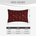 thumbnail image 6 of Fotbe Red Skulls Pillow Cases - Envelope Closure - Luxury, Extra Soft, Cooling Pillow Covers - Wrinkle, Fade, Stain Resistant-14"x20", 6 of 9