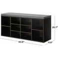 thumbnail image 3 of PINDEE Shoe Bench Storage with Cushion 10 Adjustable Compartments Entryway Organizer for Shoes Living Room Hallway Bedroom.Black, 3 of 16