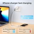 thumbnail image 4 of looyotul 20W USB C PD Fast Charger 2 Pack, Compact Type C Wall Charger Block,with 6ft USB C to C Cable for iPhone 15/16/17 Series, Samsung Galaxy, Google Pixel, iPad,Android (White), 4 of 7