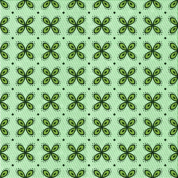 Ahgly Company Indoor Square Patterned Green Pepper Green Area Rugs, 6' Square