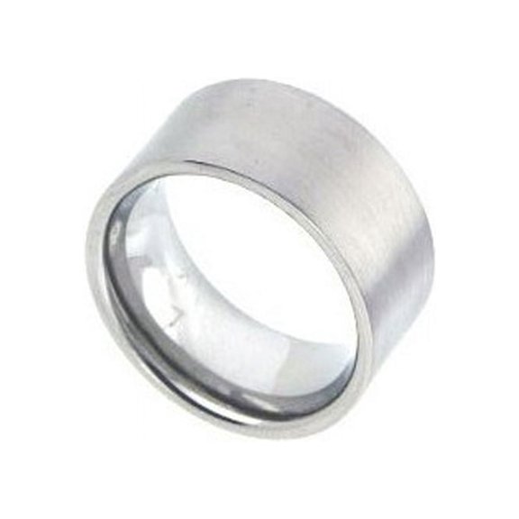 iJewelry2 Stainless Steel Matte Finish Flat Plain Wedding Band Ring